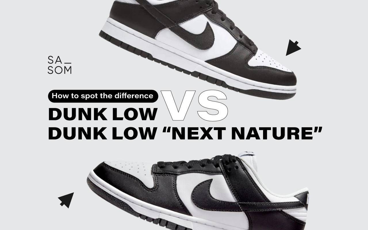 How to spot the difference : Nike Dunk Low vs. Nike Dunk Low Next Nature.