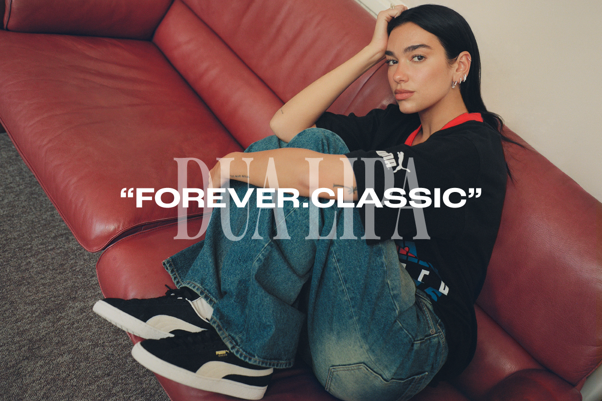 DUA LIPA STYLES THE PUMA ARCHIVE FOR NEW “FOREVER.CLASSIC.” LOOKBOOK 