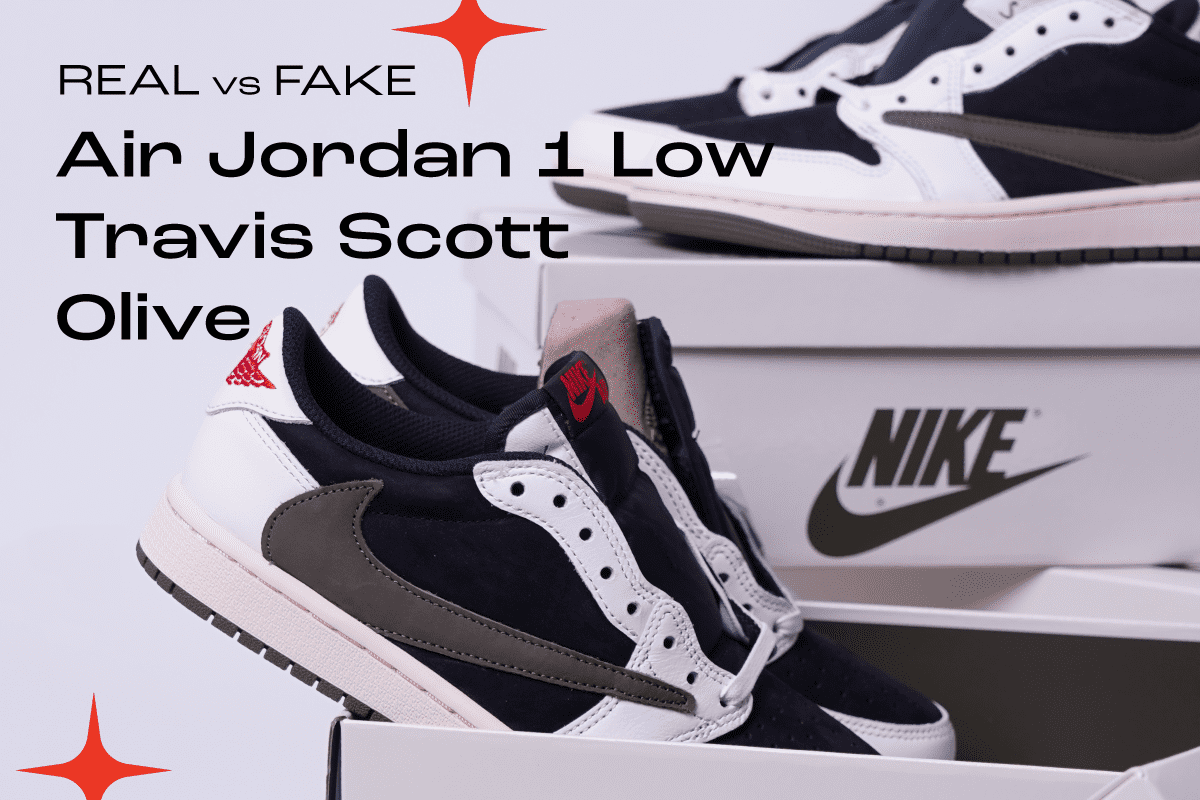 Decoding the Authenticity: Real vs. Fake Check of Air Jordan 1 Low Travis Scott Olive